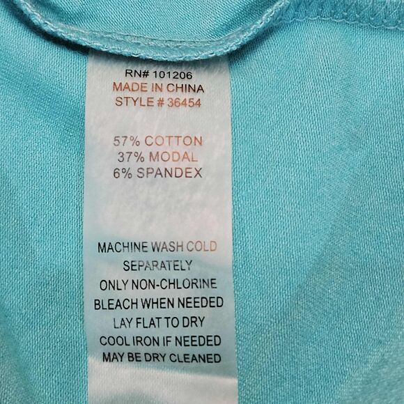 Soft Surroundings Women's Teal Tunic Top Size Petite Medium Excellent Condition - Picture 7 of 11